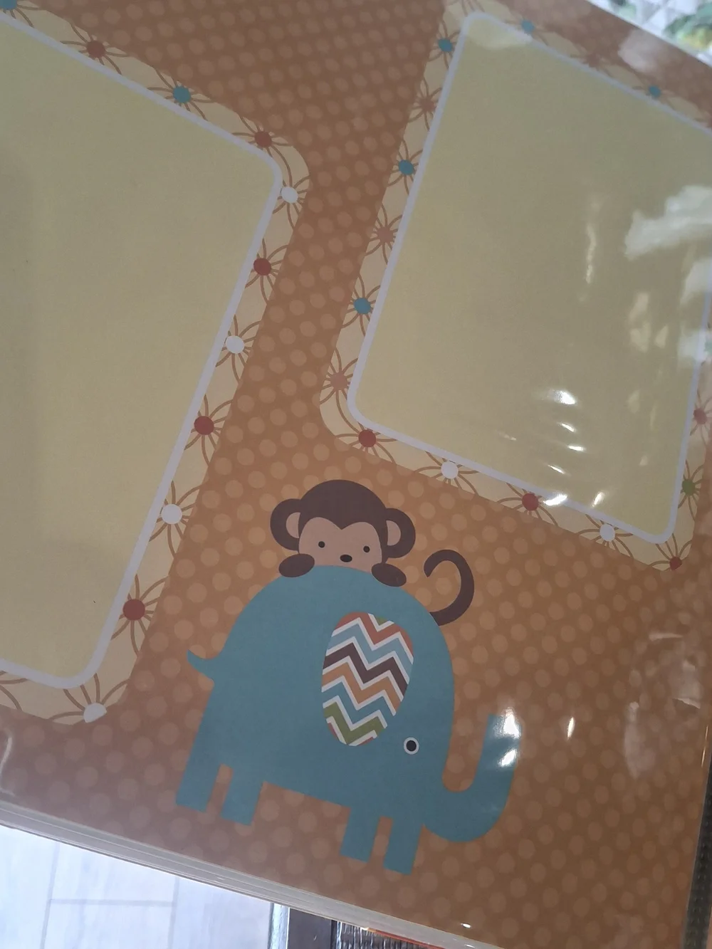 Baby Jungle Animal Scrapbook Paper - Monkey, Giraffe, Lion - White Background